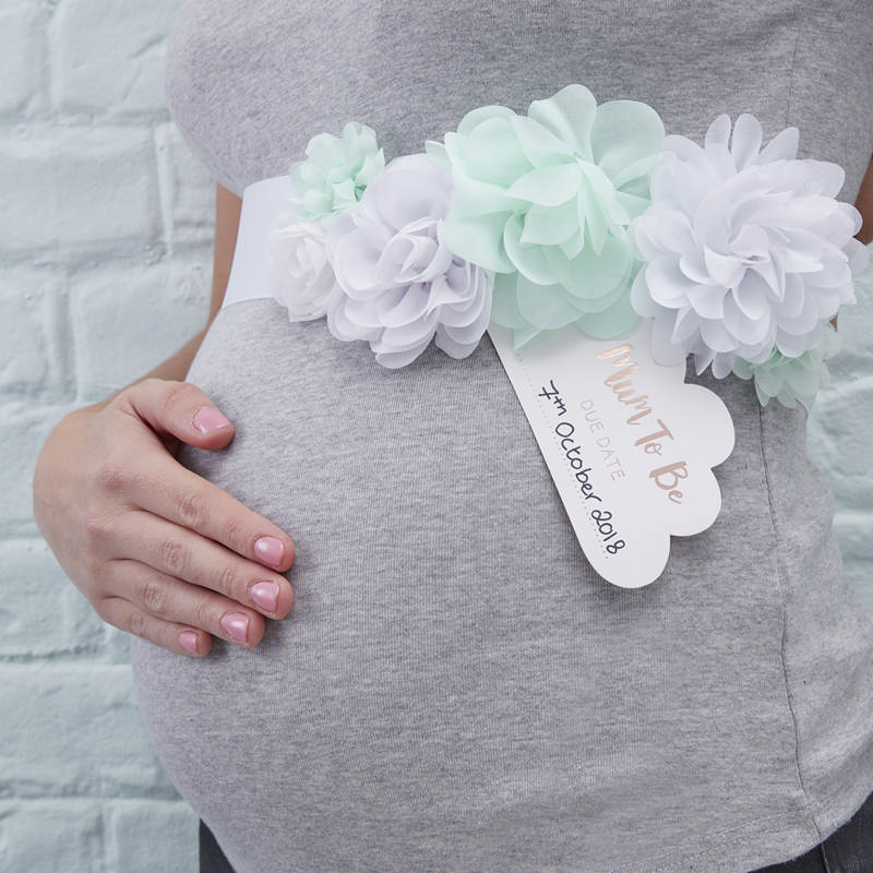 Mum To Be Skråbånd Mavebælte - 1 stk (2 m) | Babyshower Skråbånd - Temashop