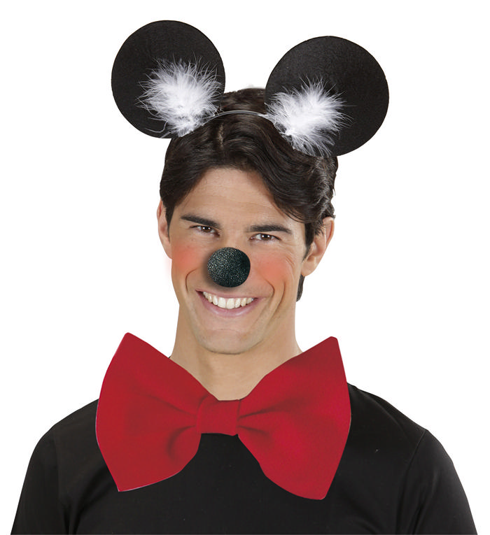 Museører Hårbøjle | Mickey Mouse Hårbøjle / Pandebånd / Hårbånd - Hovedtilbehør - Temashop