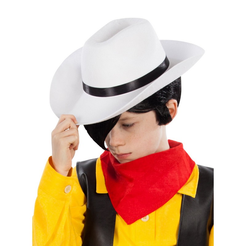Lucky Luke Børne Cowboyhat | Lucky Luke Hat / Hue / Hjelm - Hovedtilbehør - Temashop