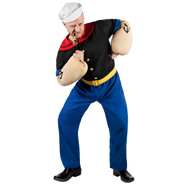 Skipper Skræk Kostume - TV-serier / Film kostume til voksne i størrelserne S-3XL | Skipper Skræk kostume til mænd - Temashop