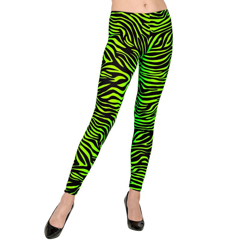 Neon Grønne 80'er Leggings | 80'erne Totally Strømper / Strømpebukser / Knæstrømper - Beklædning - Temashop
