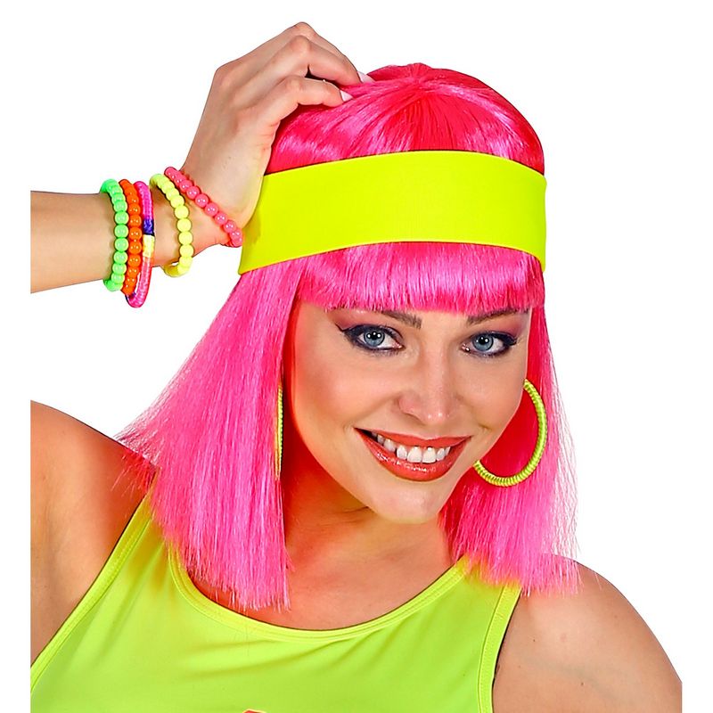 Neon Pandebånd Gul | 80'erne Totally Hårbøjle / Pandebånd / Hårbånd - Hovedtilbehør - Temashop