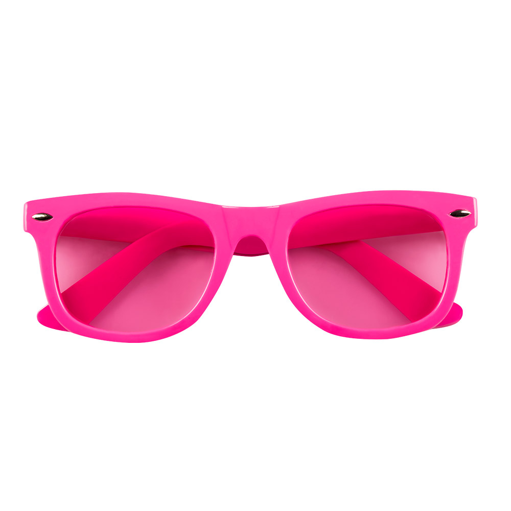 Neon Pink Partybriller | Pink tema Briller - Hovedtilbehør - Temashop