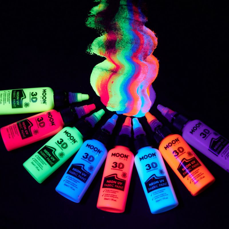 Neon UV 3D Tekstil Maling | UV / Neon Sminke / Makeup - Makeup & Negle - Temashop