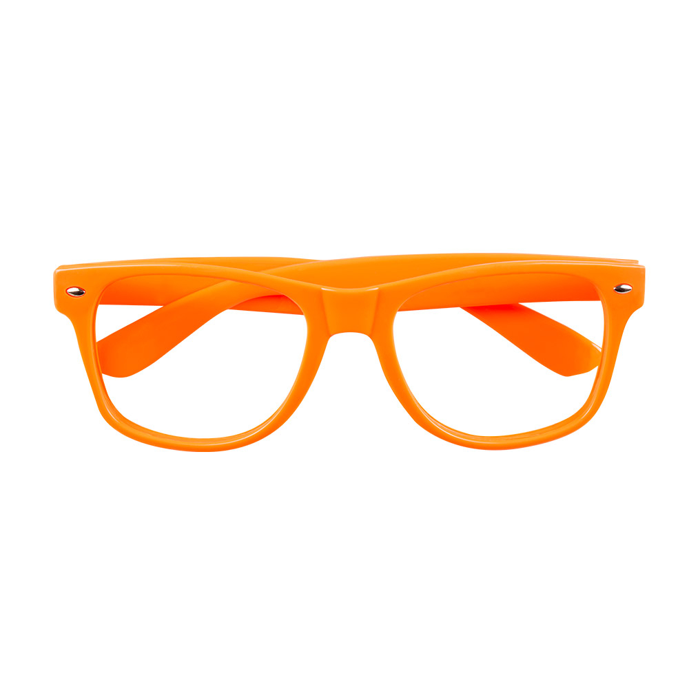 Neonbriller Orange | Orange tema Briller - Hovedtilbehør - Temashop
