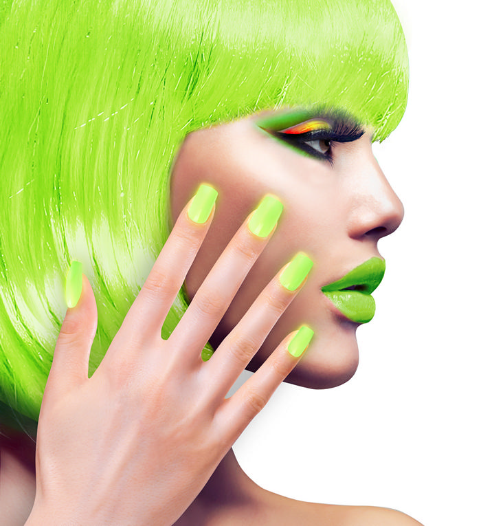 Negle Neongrøn | 80'erne Totally Negle / Neglelak - Makeup & Negle - Temashop