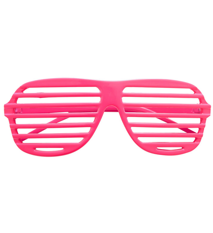 Neonpink Briller | 80'erne Totally Briller - Hovedtilbehør - Temashop