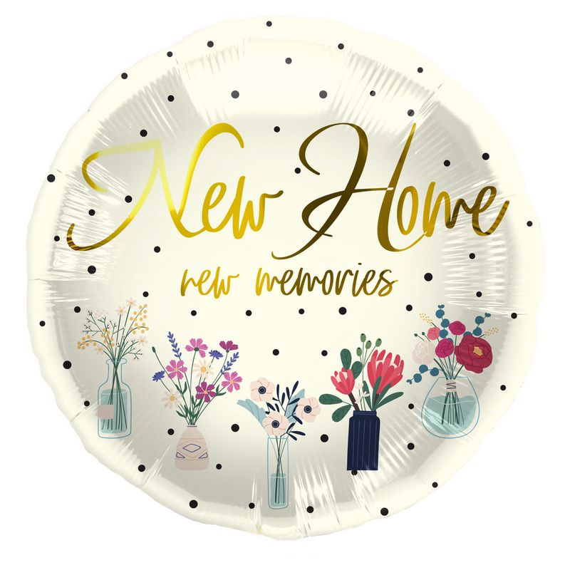 New Home New Memories Folieballon - 1 stk (45 cm) | Housewarming Folieballoner - Temashop