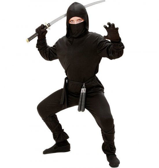 Ninjakriger Børnekostume - Historisk kostume til børn i størrelserne 104-170 | Ninja udklædning til børn - Temashop