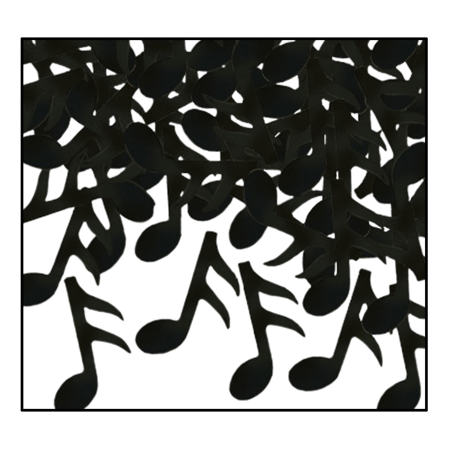 Noder Konfetti Sort - 1 stk | Musik Konfetti - Temashop