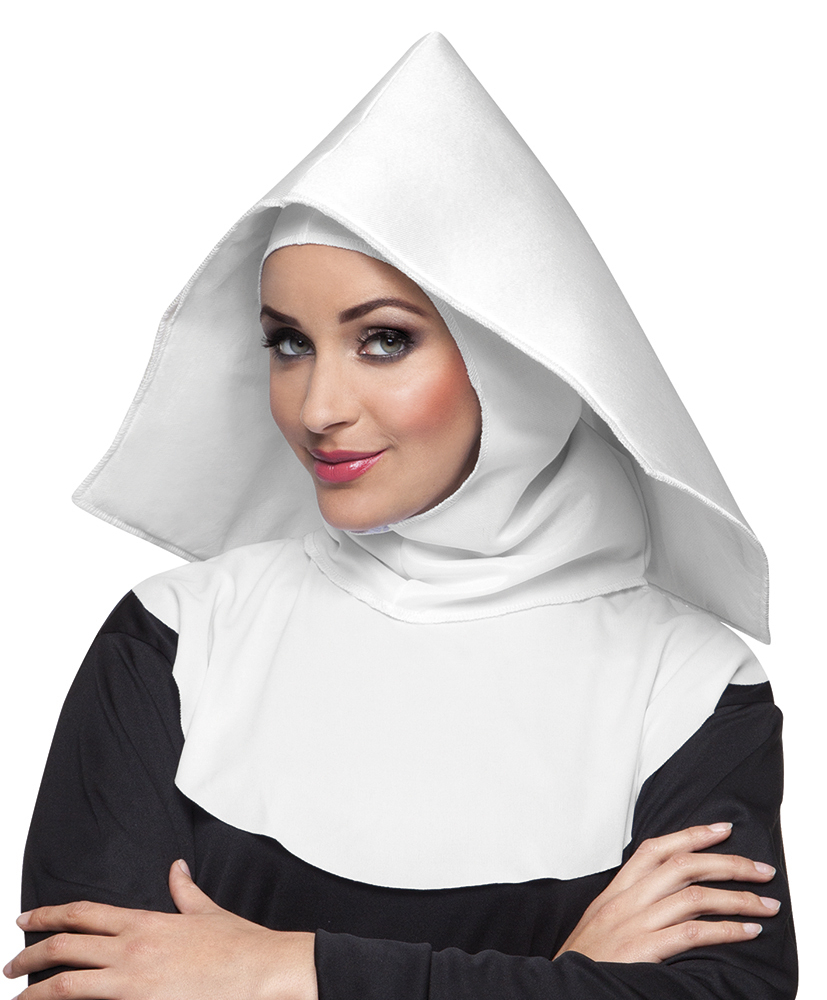 Nonne Hovedbeklædning Hvid | Nonne Hat / Hue / Hjelm - Hovedtilbehør - Temashop