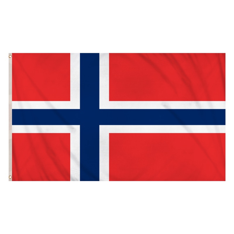 Norge Flag - 1 stk (150 x 90 cm) | Norge Flag - Temashop