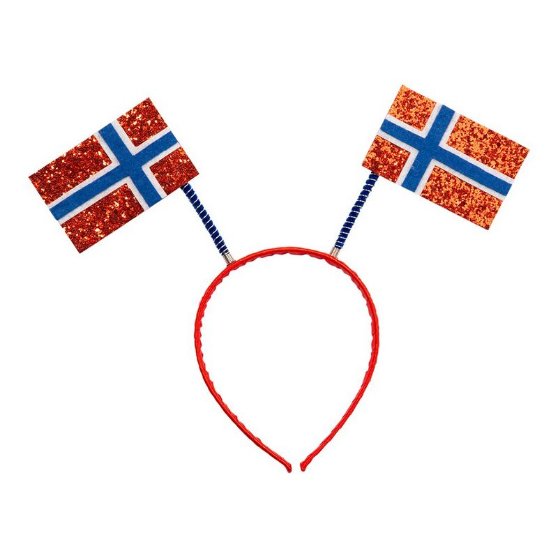 Norsk Flag Hårbøjle (29 cm) | Norge Hårbøjle / Pandebånd / Hårbånd - Hovedtilbehør - Temashop