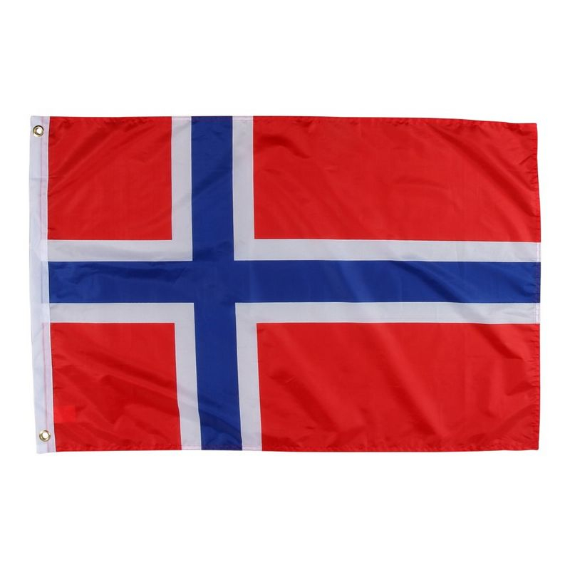 Norsk Flag Mellem - 1 stk (90 x 60 cm) | Norge Flag - Temashop