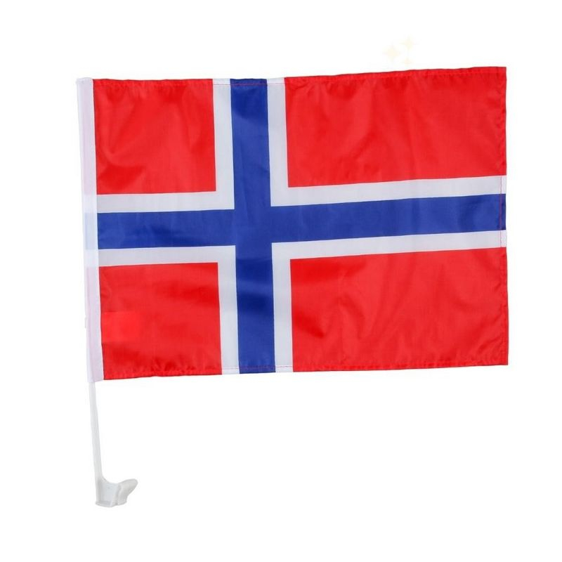 Norske Bilflag - 2 stk (30 cm) | Norge Flag - Temashop