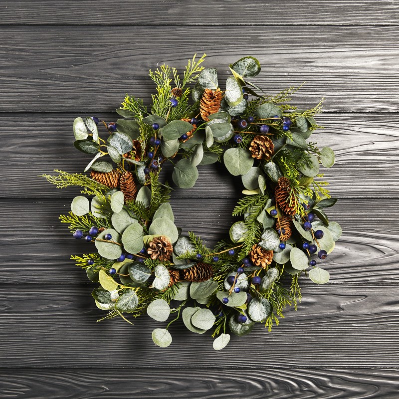 Kunstig Blåbær Krans - 1 stk (50 cm) | Julepynt Julepynt - Temashop