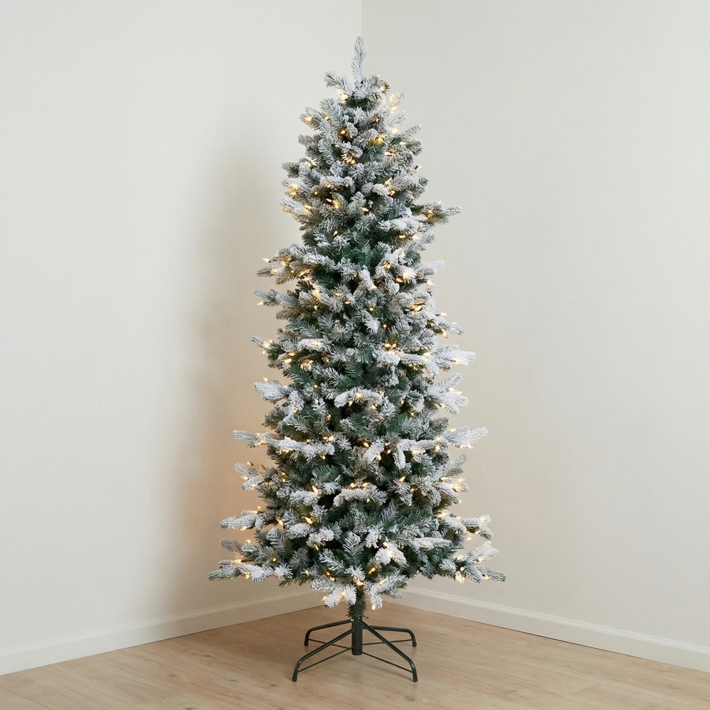 Kunstigt FROST Juletræ LED 180 x 86 cm Klasse A - 1 stk (180 x 86 cm) | Juletræ Juletræ - Temashop