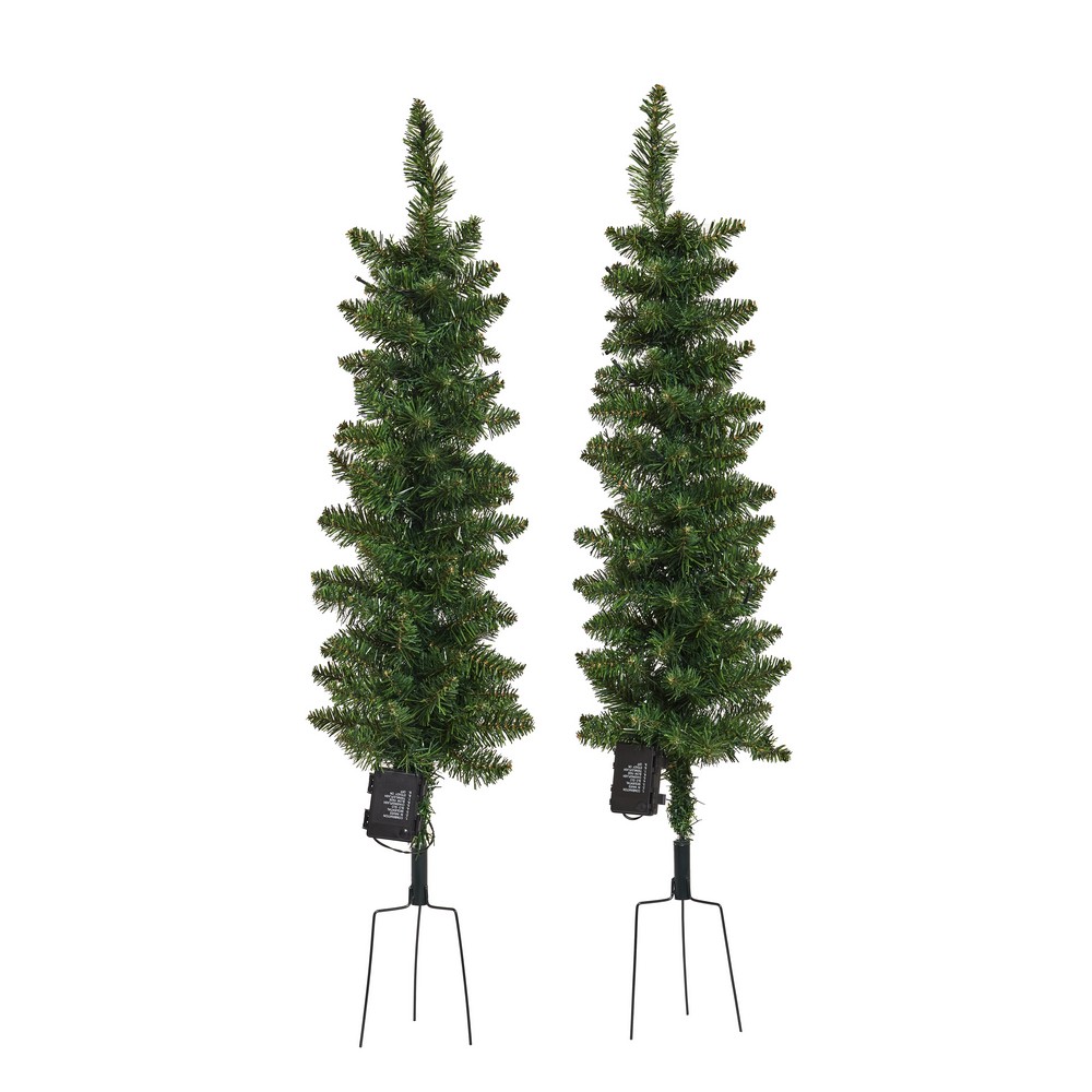 Kunstigt Udendørs Juletræ Sæt LED 90 cm - 2 stk (90 x 25 cm) | Juletræ Juletræ - Temashop