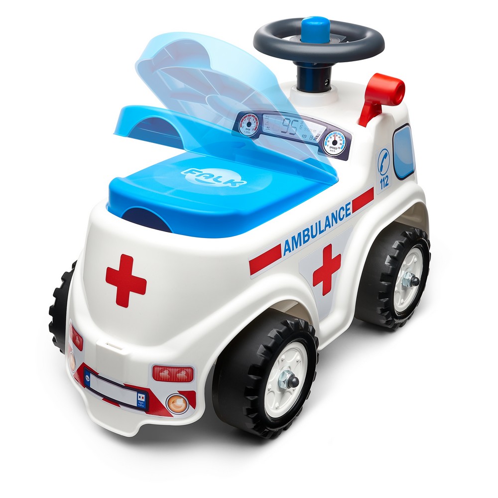 FALK Ambulance Gåbil (35 x 55 x 30 cm) | Læge Legetøj - Temashop