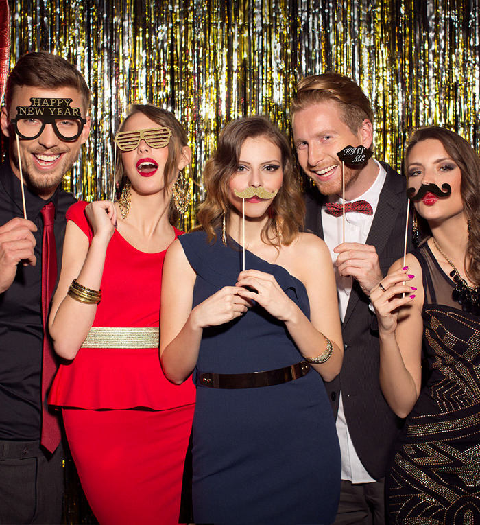 Nytår photoboot rekvisitter