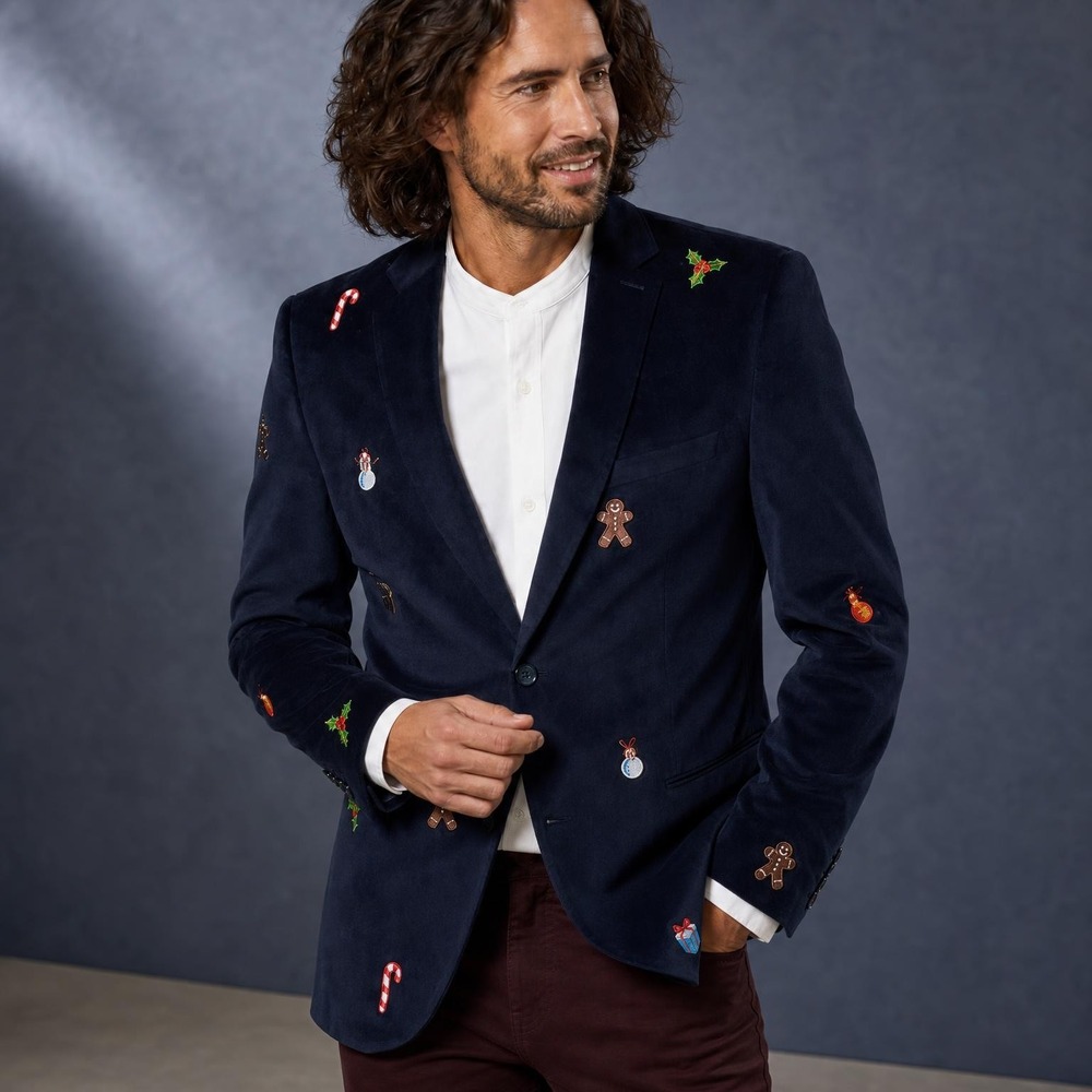 OpposuitsÂ® X-Mas Icons Blazer Navyblå