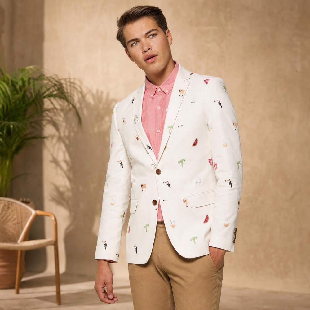 OpposuitsÂ® Tropical Summer Icons Blazer Off White