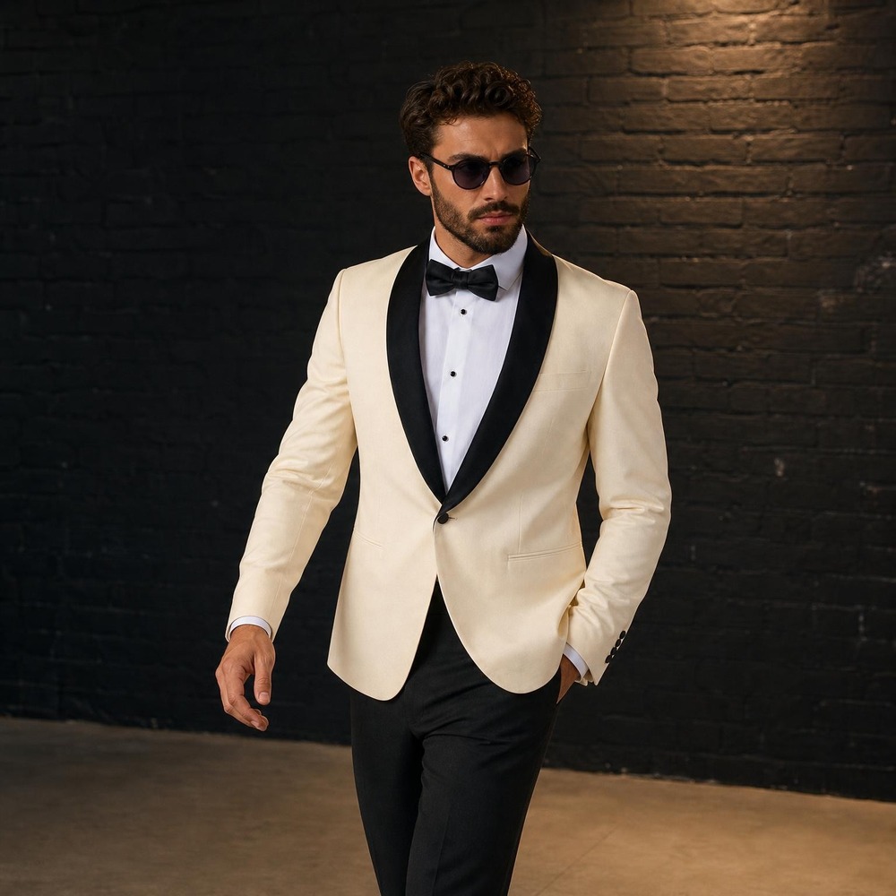 OpposuitsÂ® Dinner Jacket Blazer Ivory Champagne