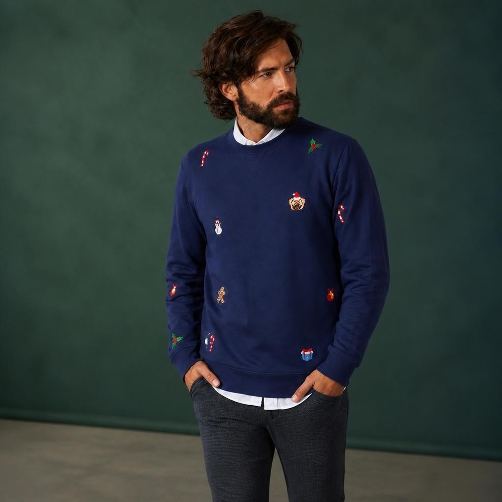 Opposuits® X-Mas Icons Julesweater Marineblå