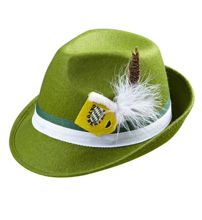 Oktoberfest Fedora Grøn | Oktoberfest Hat / Hue / Hjelm - Hovedtilbehør - Temashop