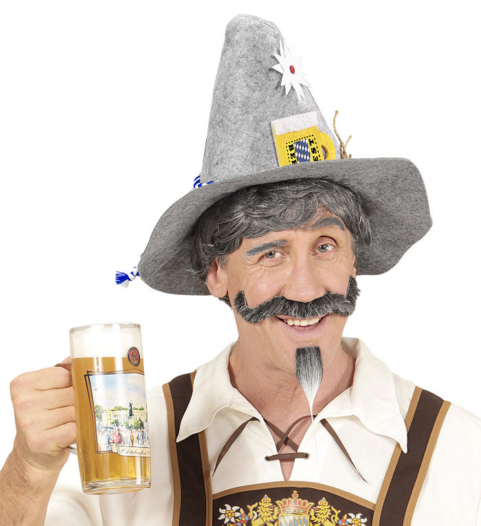 Oktoberfest Øl Hat Grå | Oktoberfest Hat / Hue / Hjelm - Hovedtilbehør - Temashop