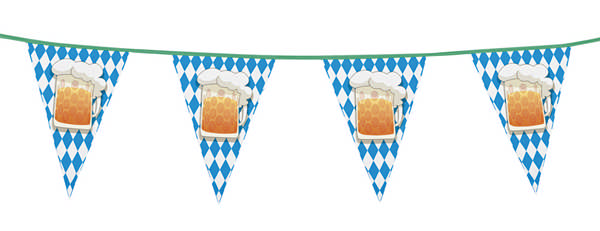 Oktoberfest Ølkrus Vimpelguirlande