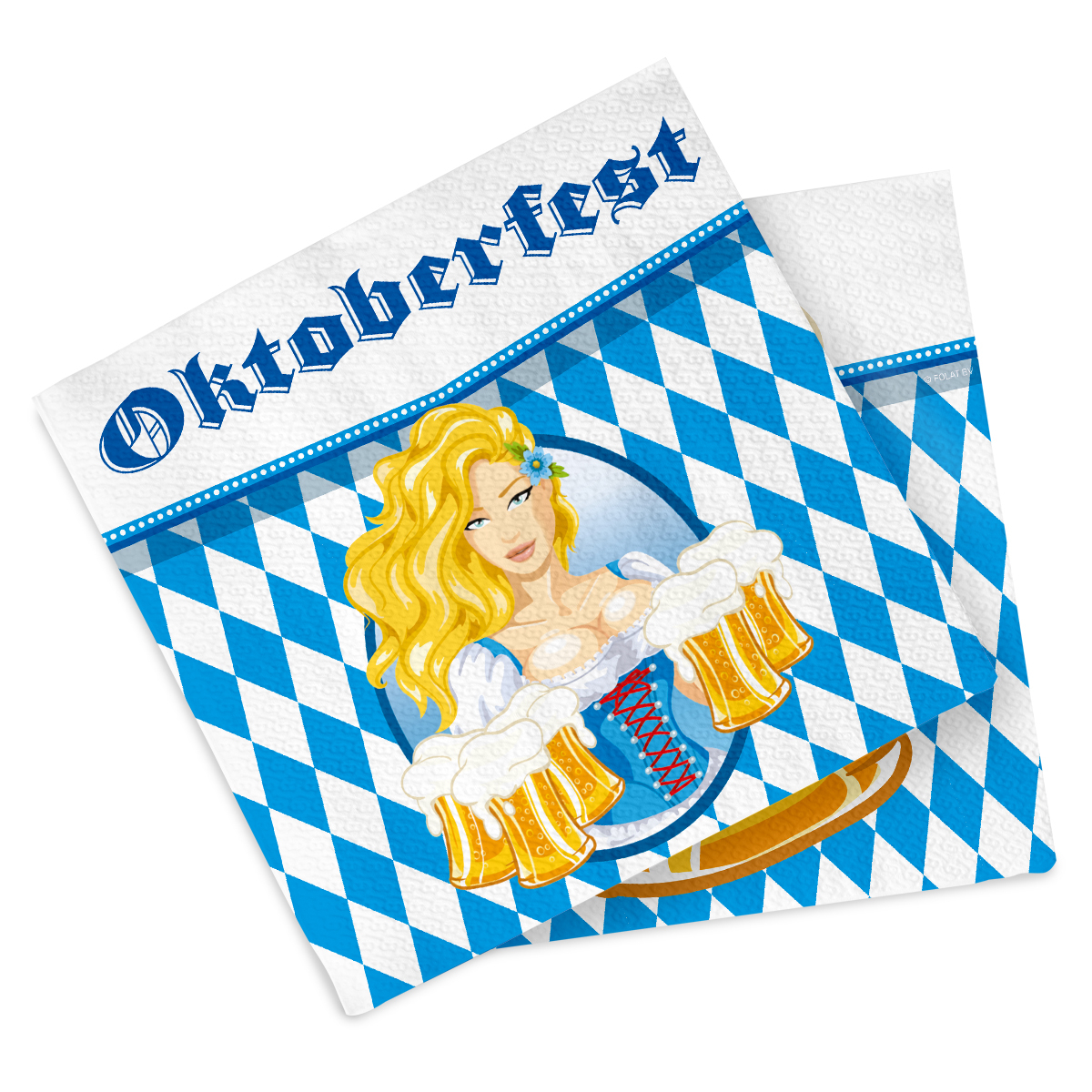 Oktoberfest Ølpige Servietter - 20 stk (33 x 33 cm) | Oktoberfest Servietter - Temashop