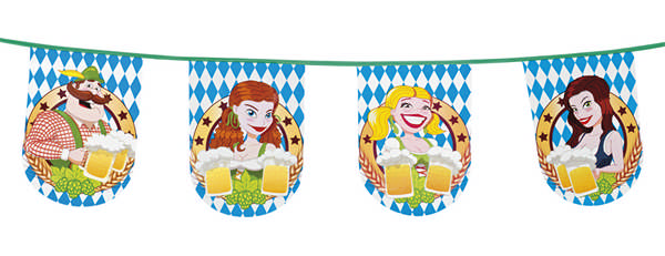 Oktoberfest Ølskænkere Flagguirlande