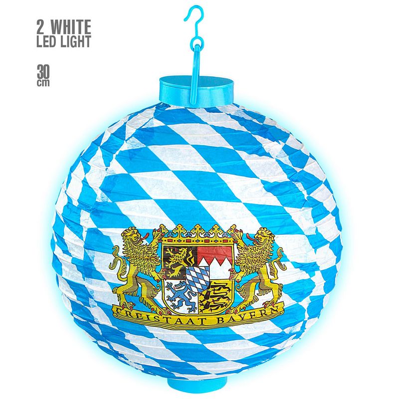Oktoberfest Rispapirslampe LED - 1 stk (30 cm) | Oktoberfest Lanterner - Temashop