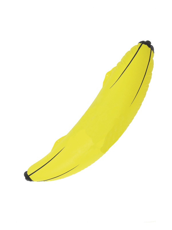 Oppustelig Banan - 1 stk (73 cm) | Frugt Oppusteligt deko - Temashop