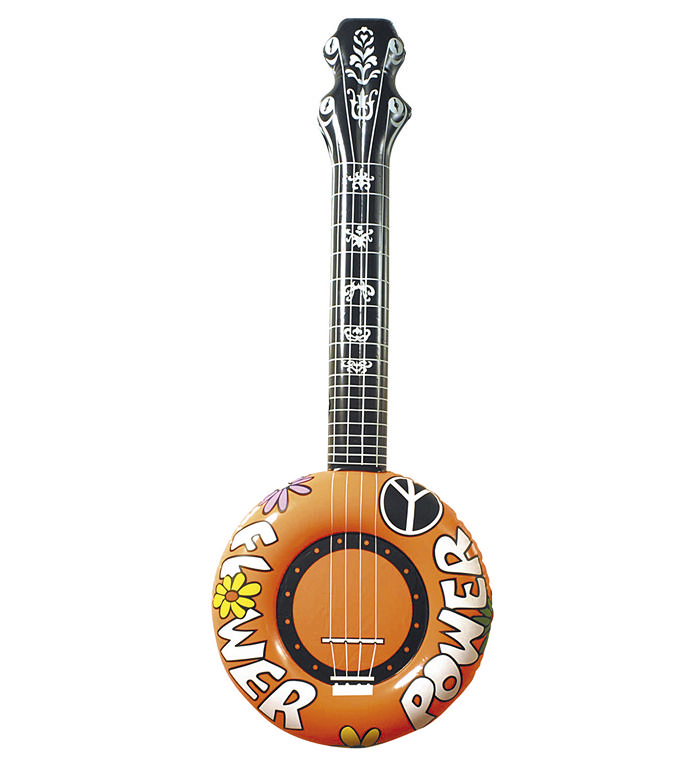 Oppustelig Banjo | 60'erne Hippie Musikinstrument - Kropstilbehør - Temashop