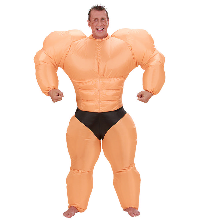 Oppustelig Bodybuilder - Sport kostume til voksne | Bodybuilder kostume til mænd - Temashop