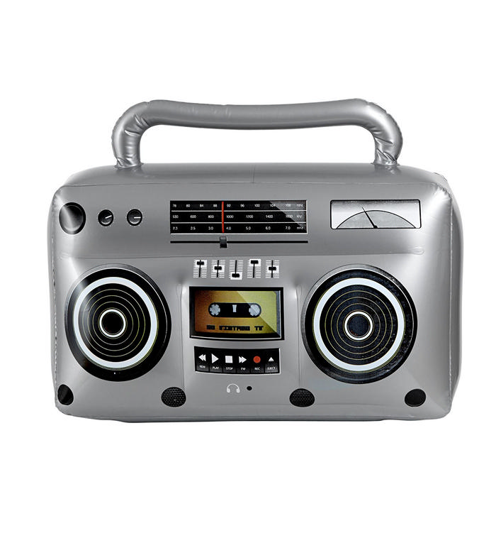 Oppustelig Ghettoblaster | 80'erne Totally Musikinstrument - Kropstilbehør - Temashop