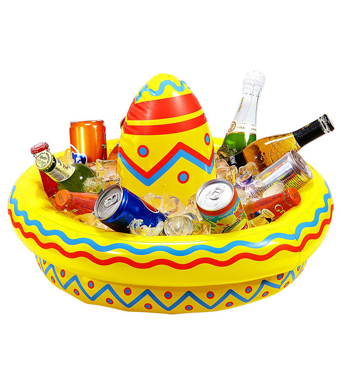 Oppustelig Sombrero Køler - 1 stk (50 cm) | Fiesta Oppusteligt deko - Temashop