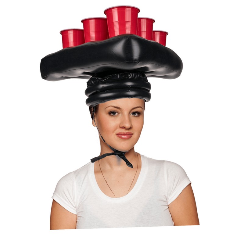 Oppustelig Beer Pong Hat - Temashop