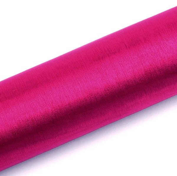 Organza Stofrulle Hot Pink - 1 rulle (9 m) | Pink tema Stof / tekstil - Temashop