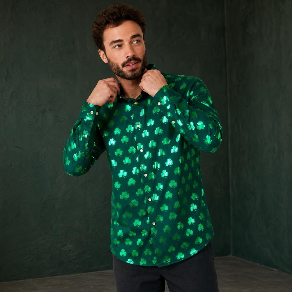 OpposuitsÂ® Shiny Shamrock Skjorte