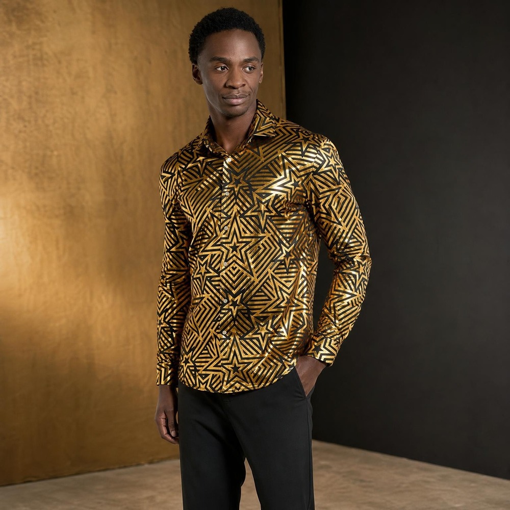 OpposuitsÂ® Golden Geo Star Skjorte