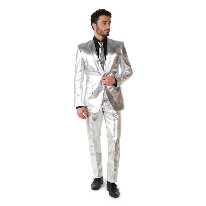 OpposuitsÂ® Shiny Silver Jakkesæt