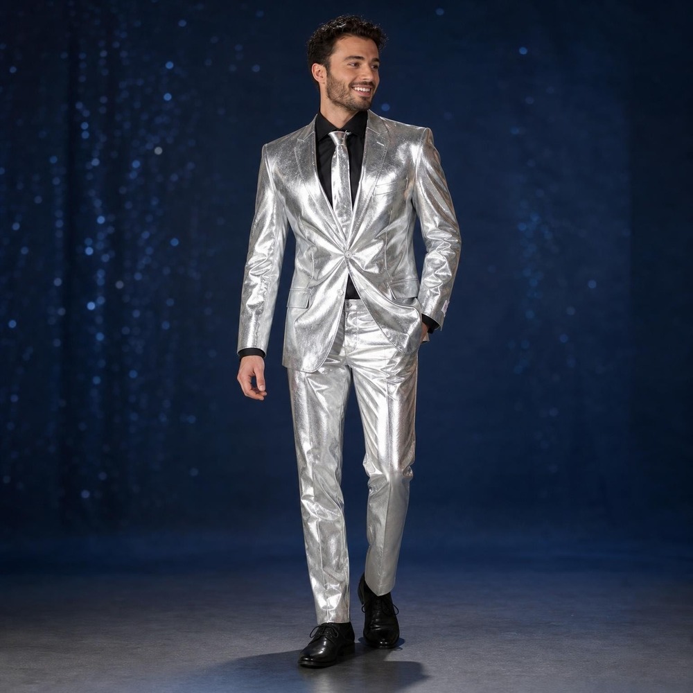 OpposuitsÂ® Shiny Silver Jakkesæt