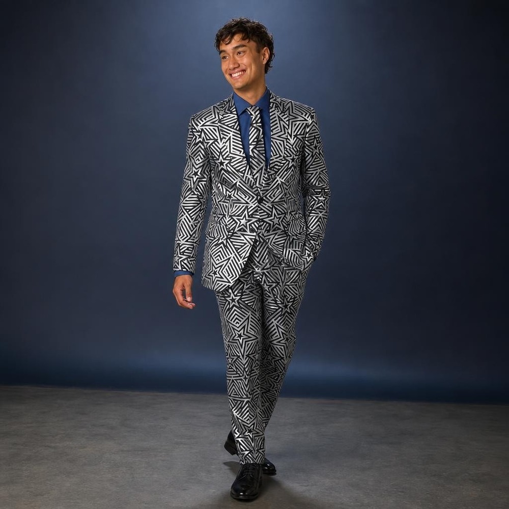 OpposuitsÂ® Silver Geo Star Jakkesæt