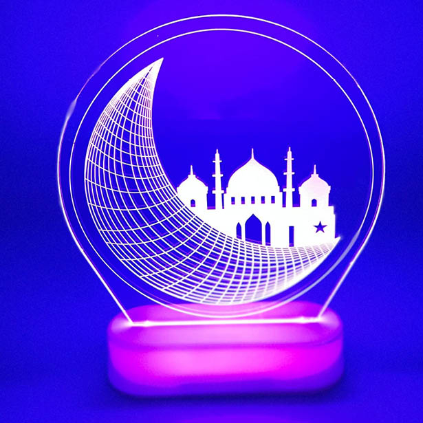 Eid Måne & Moské LED Skilt