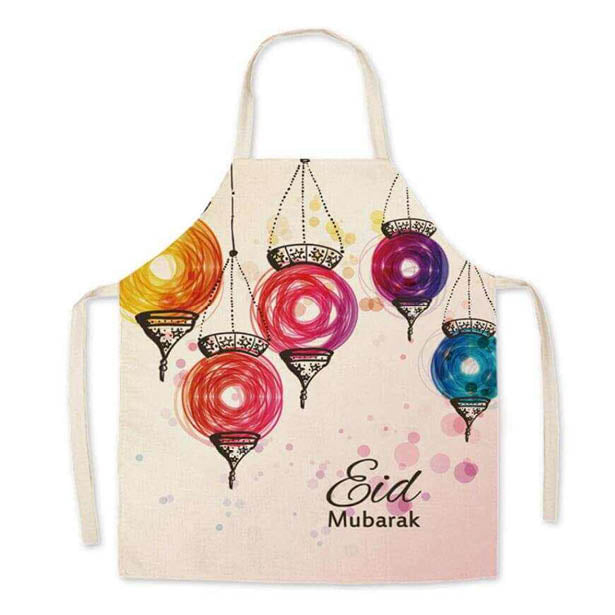 Eid Mubarak Lamper Børneforklæde - 1 stk | Eid Forklæder - Temashop
