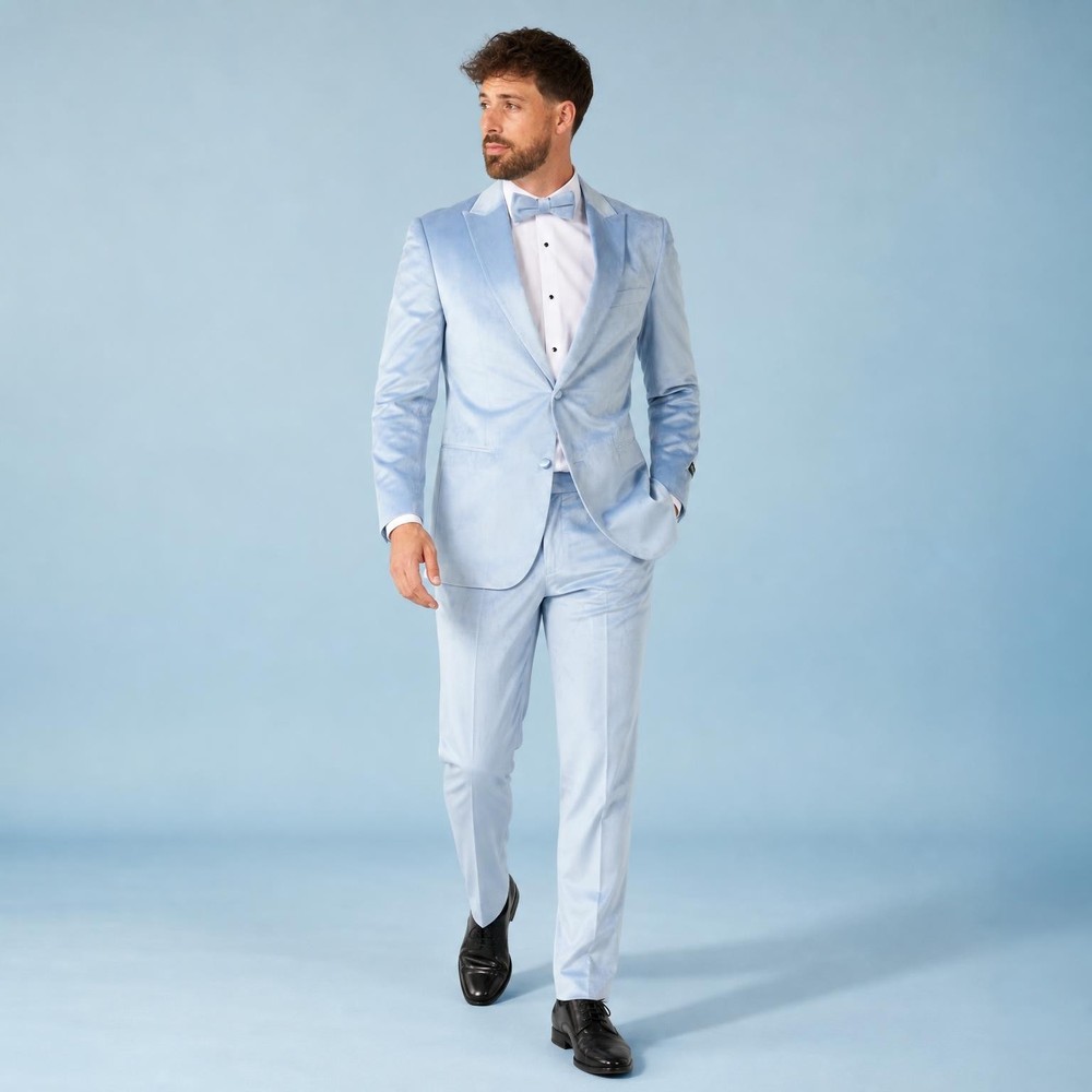 OpposuitsÂ® Vintage Blue Velvet Jakkesæt