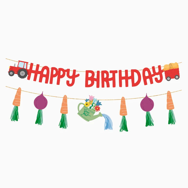 Bondegård Fødselsdagsguirlande